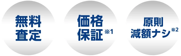 無料査定　価格保証　原則減額ナシ