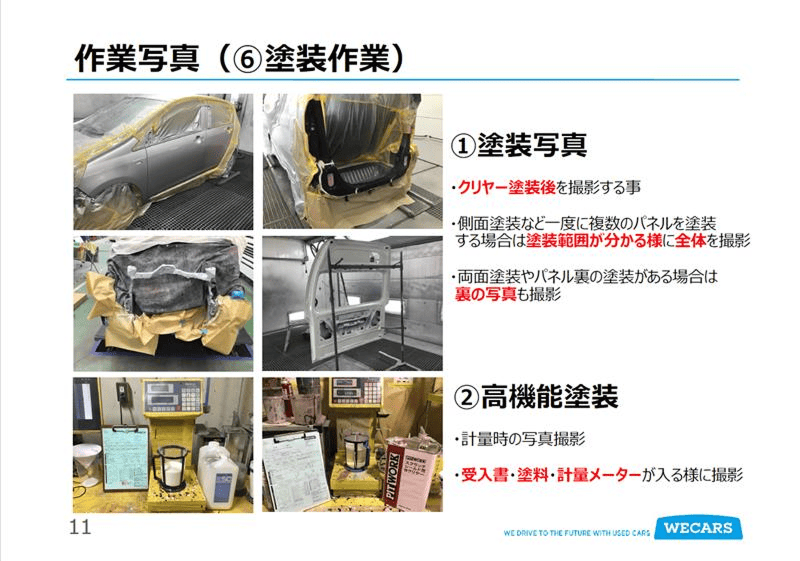 塗装作業撮影